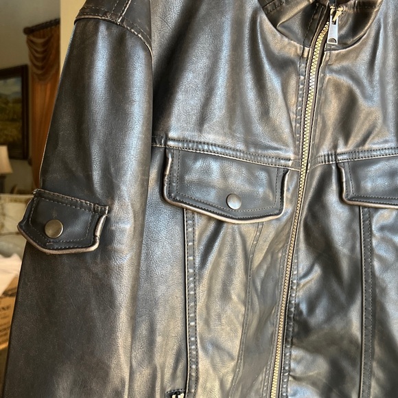 Sonoma Life Style Faux Leather Dark Brown Mens Jacket Size Large dark brown - Picture 4 of 11